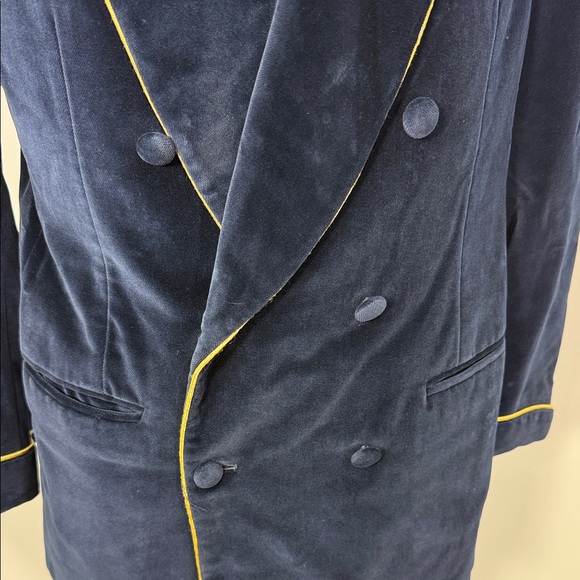 Edgar Pomeroy Saks Fifth Avenue Luxurious Velvet Blazer with Gold Accents - Picture 2 of 12
